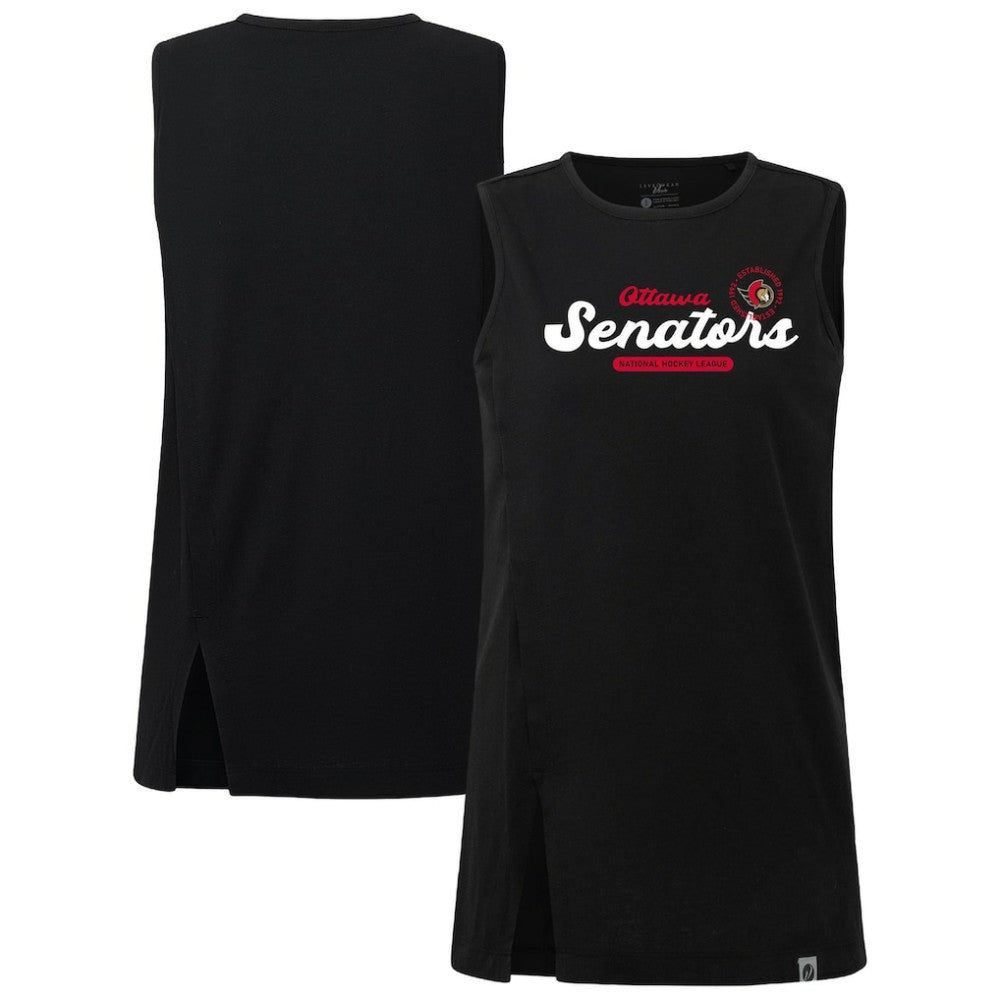 Ottawa Senators Levelwear Women's Influx Monument Tank Top - Black Tank Top
