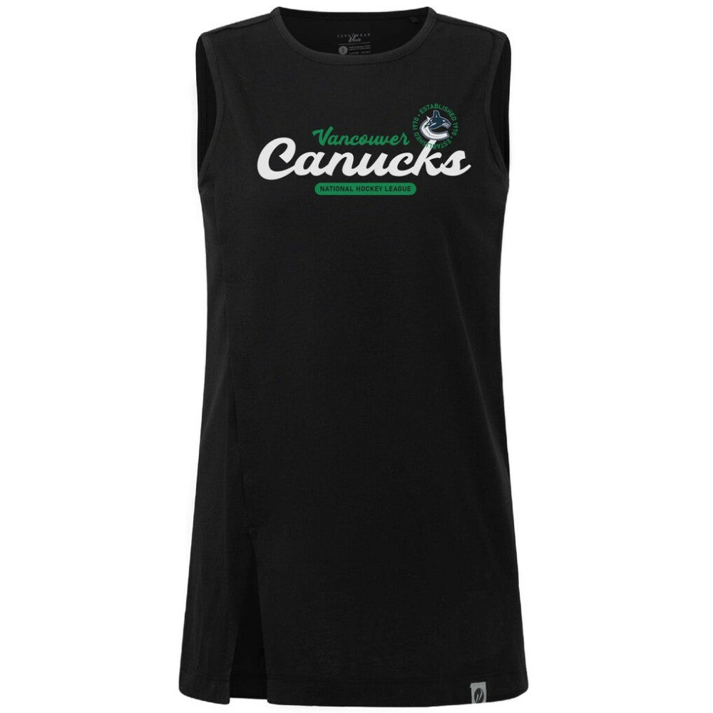 Vancouver Canucks Levelwear Women's Influx Monument Tank Top - Black Tank Top