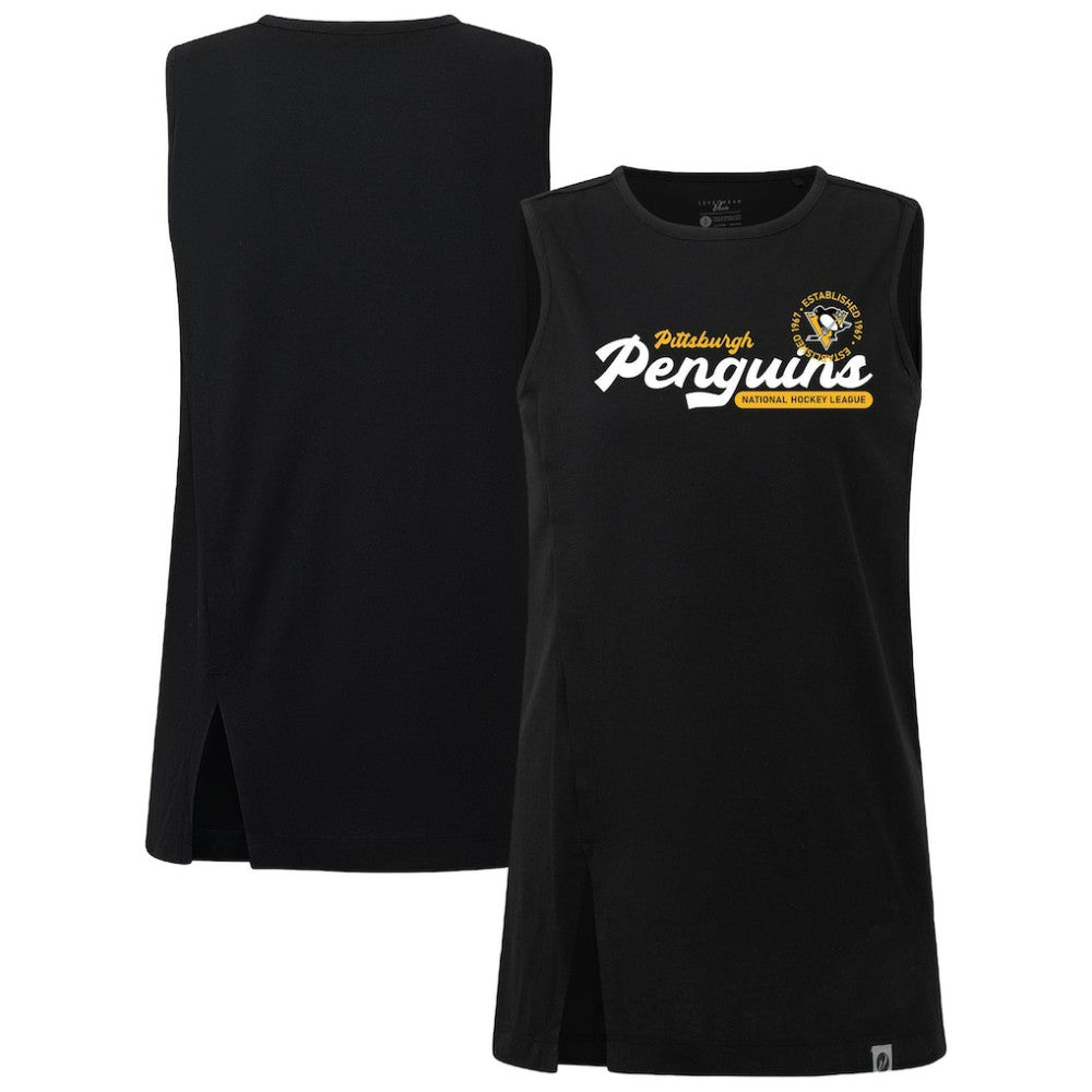 Pittsburgh Penguins Levelwear Women's Influx Monument Tank Top - Black Tank Top