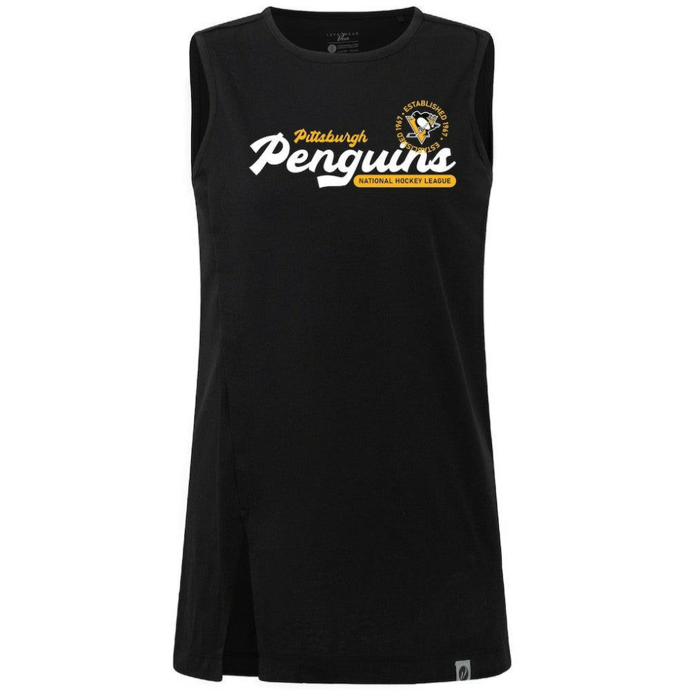 Pittsburgh Penguins Levelwear Women's Influx Monument Tank Top - Black Tank Top