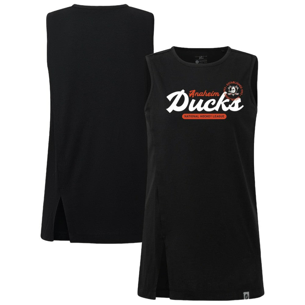 Anaheim Ducks Levelwear Women's Influx Monument Tank Top - Black Tank Top