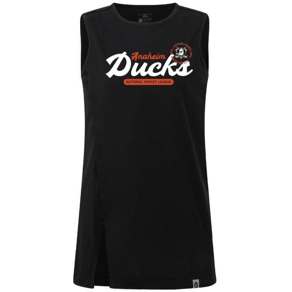 Anaheim Ducks Levelwear Women's Influx Monument Tank Top - Black Tank Top