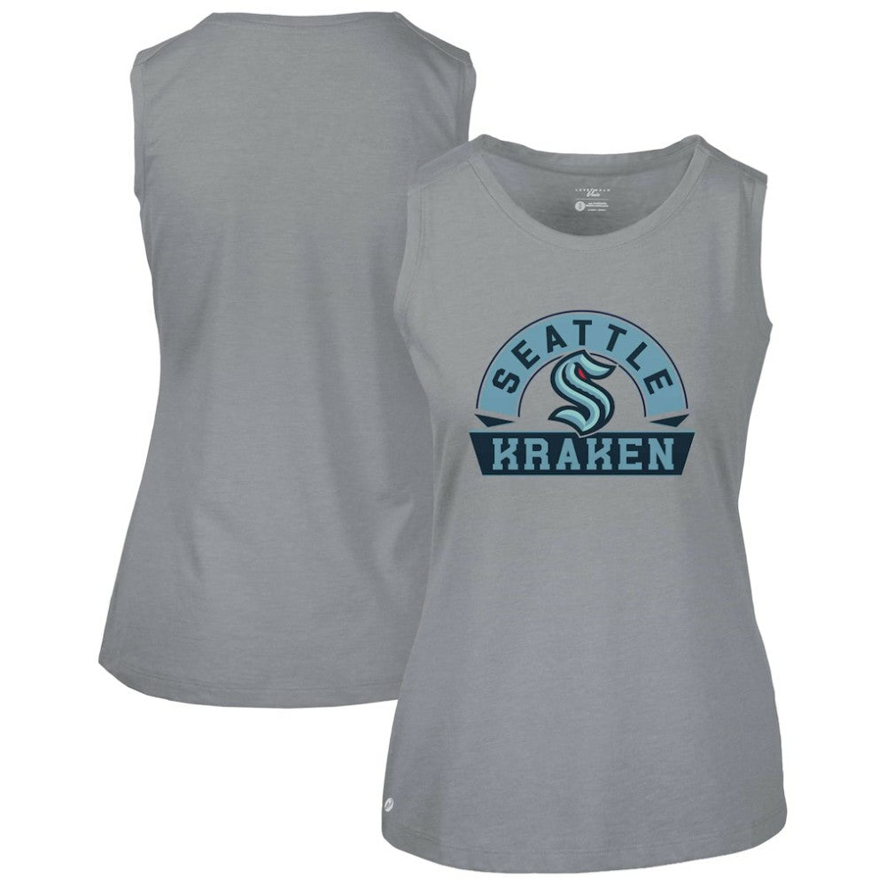 Seattle Kraken Levelwear Women's Macy Banner Arch Tank Top - Gray Tank Top