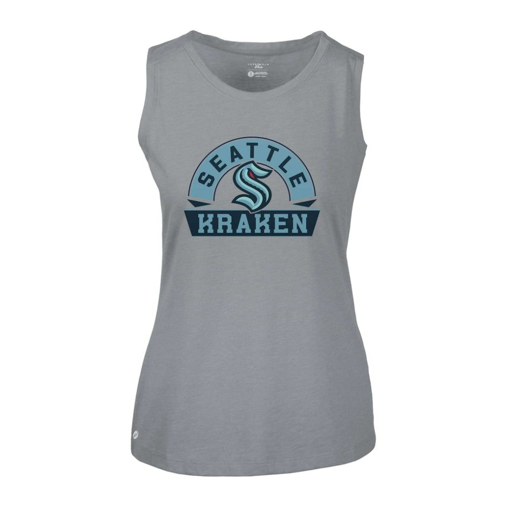 Seattle Kraken Levelwear Women's Macy Banner Arch Tank Top - Gray Tank Top