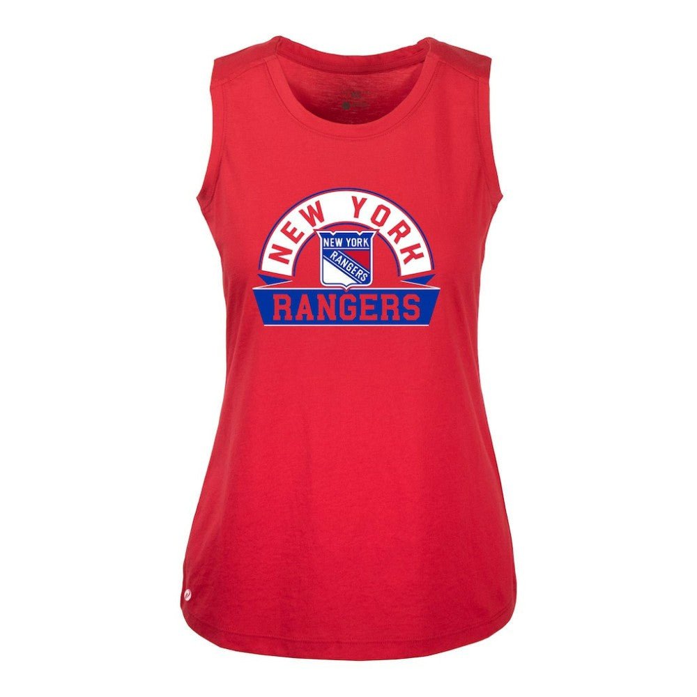 New York Rangers Levelwear Women's Macy Banner Arch Tank Top - Red Tank Top