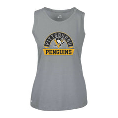 Pittsburgh Penguins Levelwear Women's Macy Banner Arch Tank Top - Gray Tank Top
