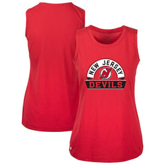 New Jersey Devils Levelwear Women's Macy Banner Arch Tank Top - Red Jerseys