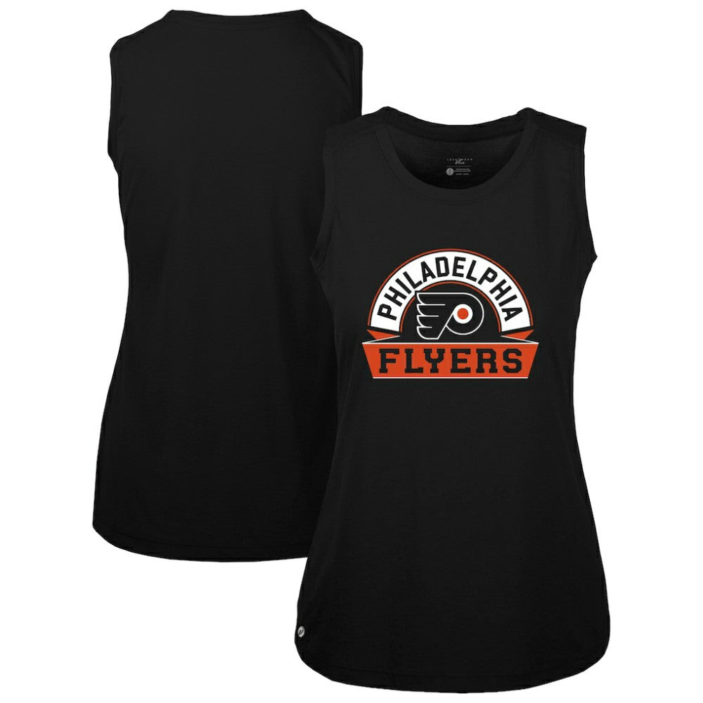 Philadelphia Flyers Levelwear Women's Macy Banner Arch Tank Top - Black Tank Top
