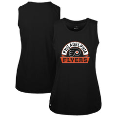 Philadelphia Flyers Levelwear Women's Macy Banner Arch Tank Top - Black Tank Top