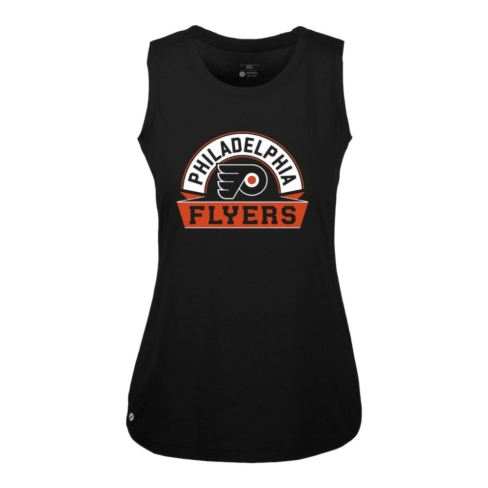 Philadelphia Flyers Levelwear Women's Macy Banner Arch Tank Top - Black Tank Top