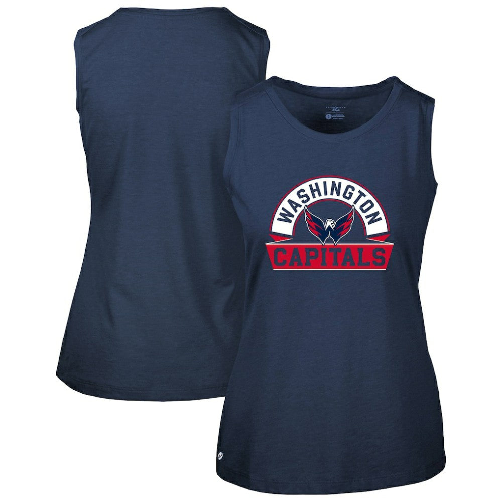 Washington Capitals Levelwear Women's Macy Banner Arch Tank Top - Navy Tank Top