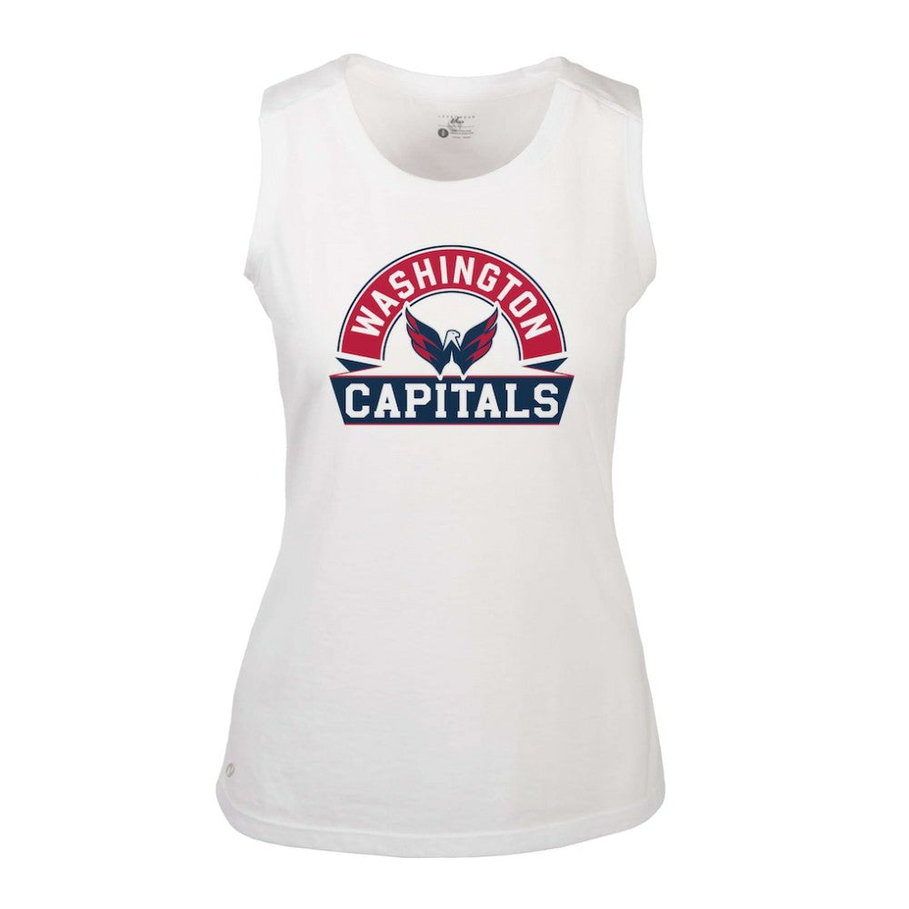 Washington Capitals Levelwear Women's Macy Banner Arch Tank Top - White Tank Top