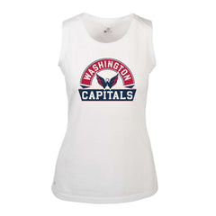 Washington Capitals Levelwear Women's Macy Banner Arch Tank Top - White Tank Top