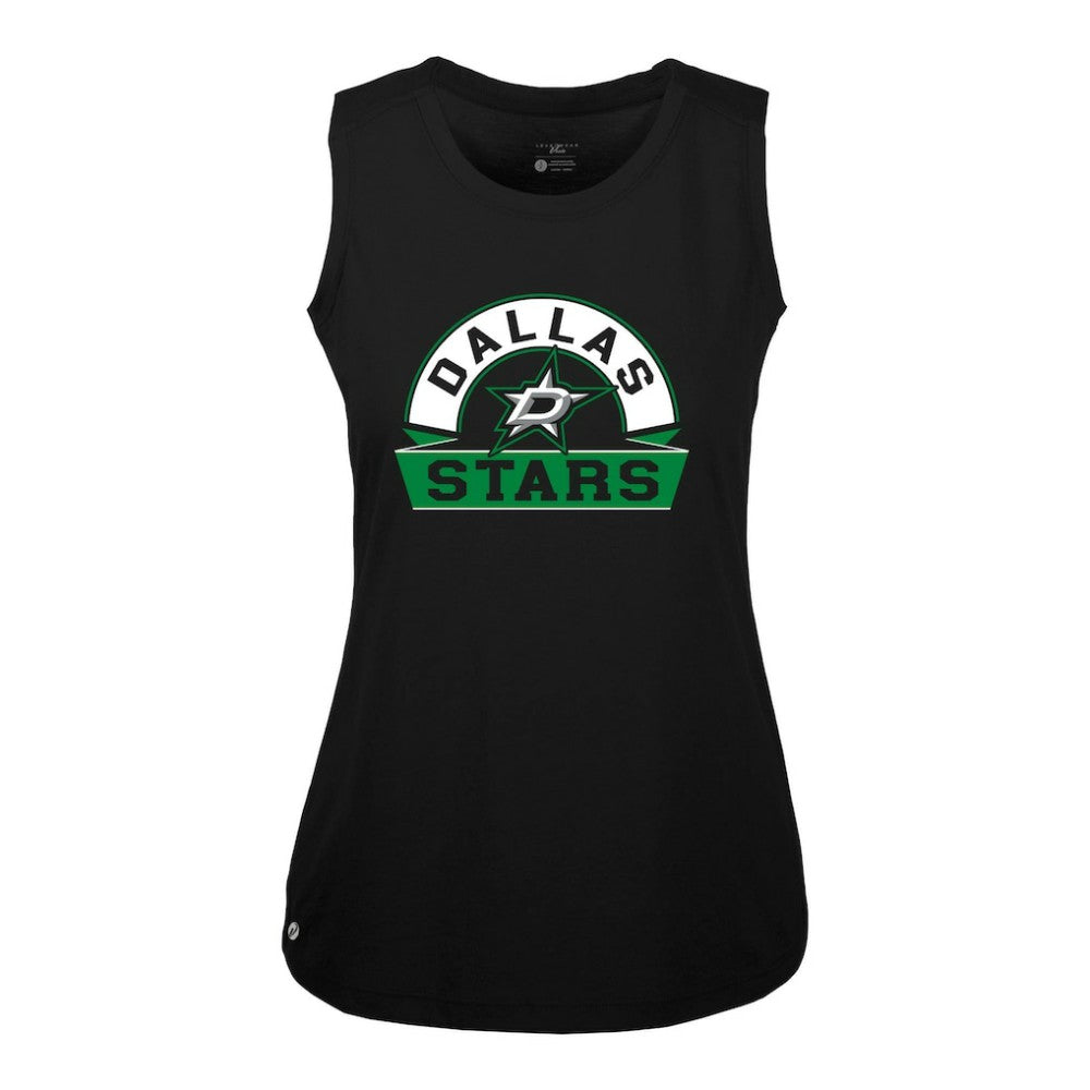 Dallas Stars Levelwear Women's Macy Banner Arch Tank Top - Black Tank Top