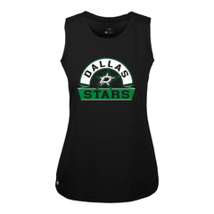 Dallas Stars Levelwear Women's Macy Banner Arch Tank Top - Black Tank Top