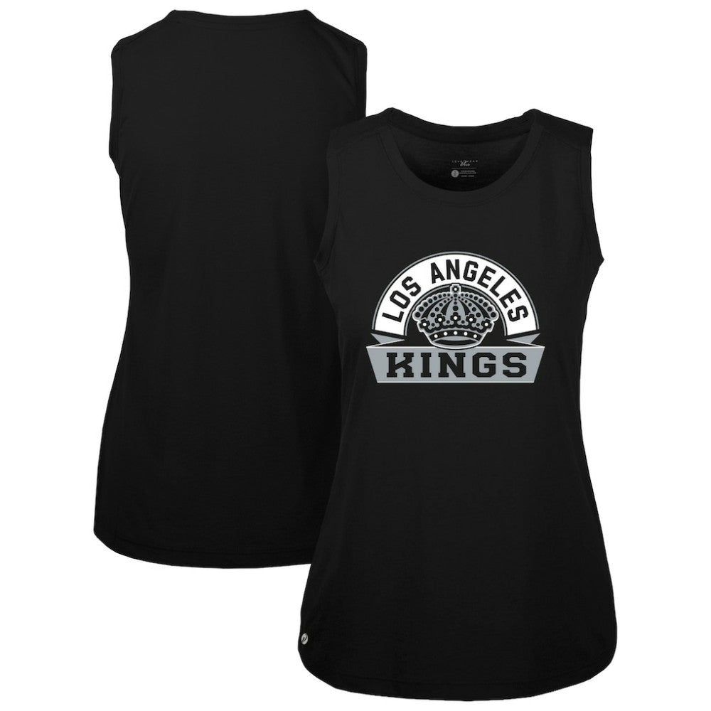 Los Angeles Kings Levelwear Women's Macy Banner Arch Tank Top - Black Tank Top