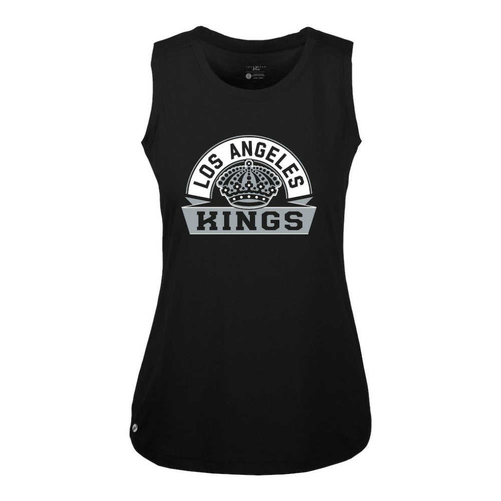 Los Angeles Kings Levelwear Women's Macy Banner Arch Tank Top - Black Tank Top