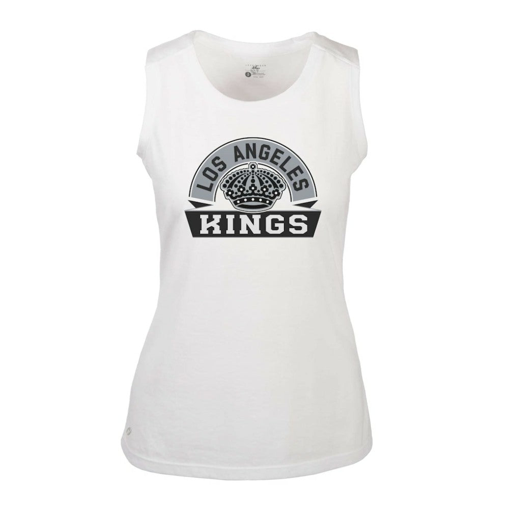Los Angeles Kings Levelwear Women's Macy Banner Arch Tank Top - White Tank Top