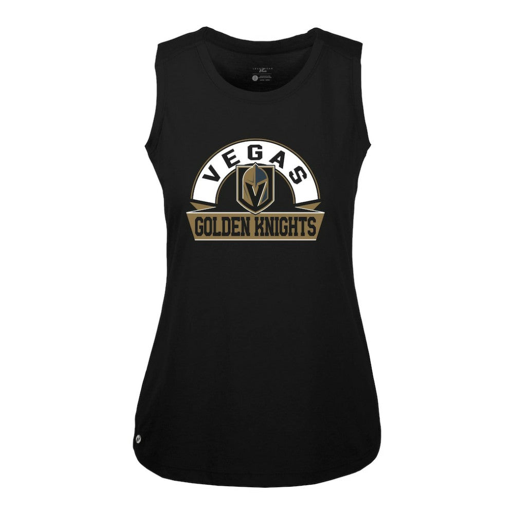 Vegas Golden Knights Levelwear Women's Macy Banner Arch Tank Top - Black Tank Top