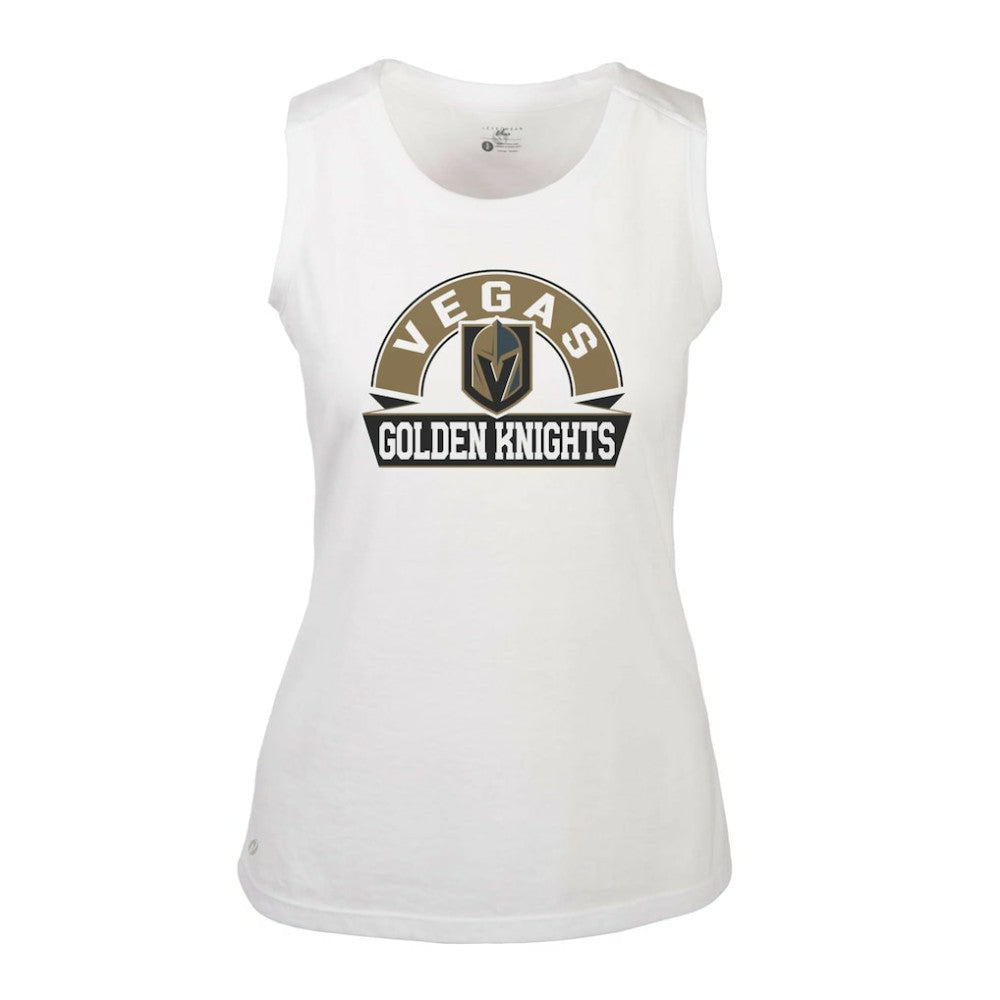 Vegas Golden Knights Levelwear Women's Macy Banner Arch Tank Top - White Tank Top