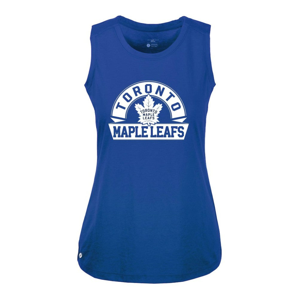 Toronto Maple Leafs Levelwear Women's Macy Banner Arch Tank Top - Royal Tank Top