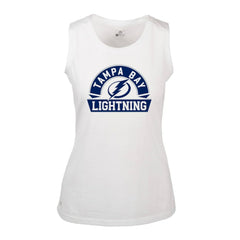 Tampa Bay Lightning Levelwear Women's Macy Banner Arch Tank Top - White Tank Top