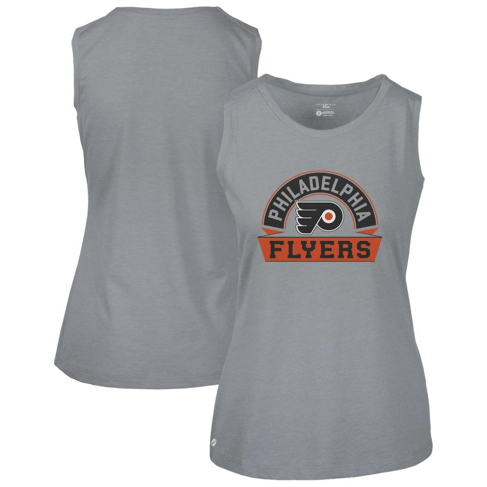 Philadelphia Flyers Levelwear Women's Macy Banner Arch Tank Top - Gray Tank Top