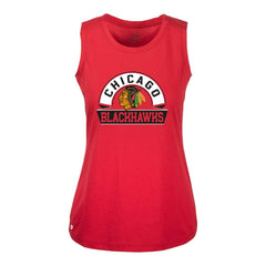 Chicago Blackhawks Levelwear Women's Macy Banner Arch Tank Top - Red Tank Top