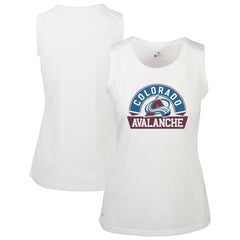 Colorado Avalanche Levelwear Women's Macy Banner Arch Tank Top - White Tank Top