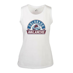 Colorado Avalanche Levelwear Women's Macy Banner Arch Tank Top - White Tank Top