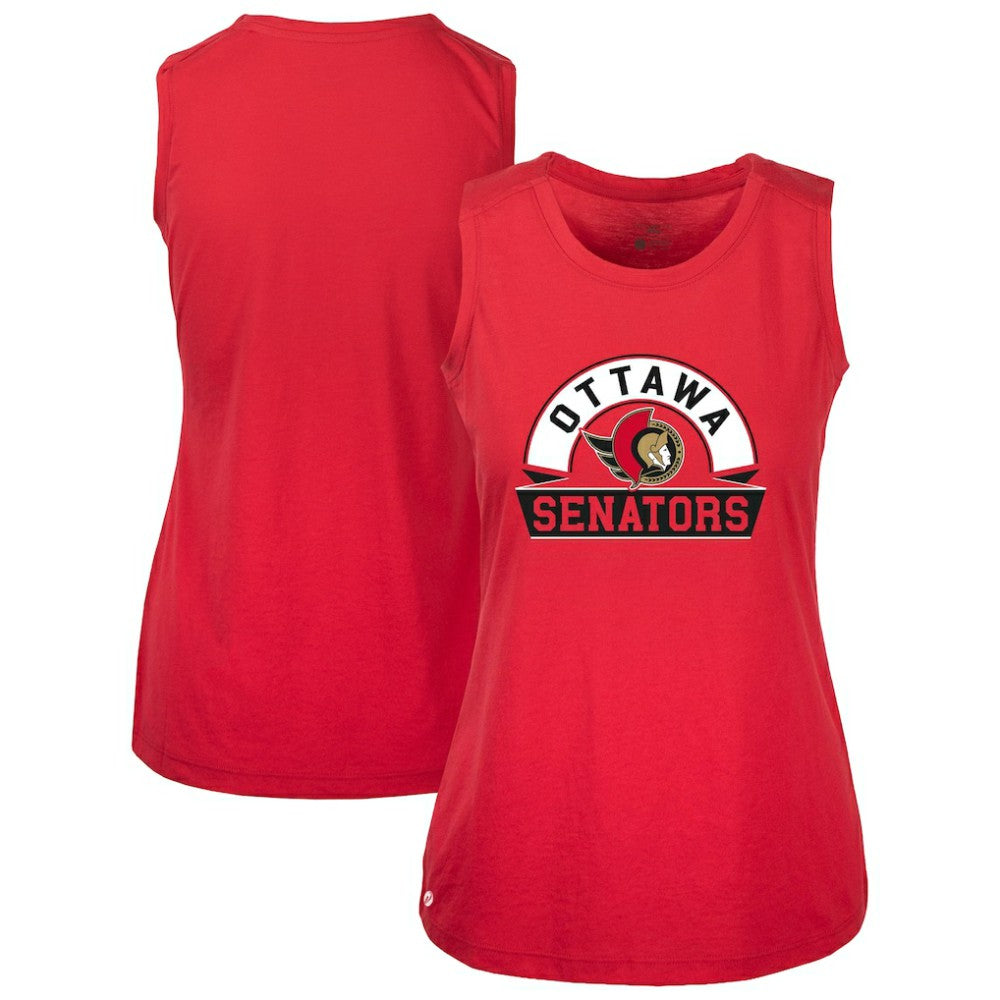 Ottawa Senators Levelwear Women's Macy Banner Arch Tank Top - Red Tank Top