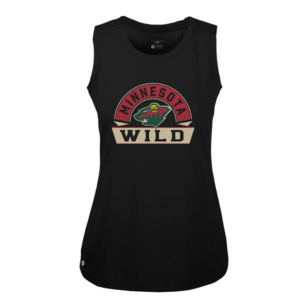 Minnesota Wild Levelwear Women's Macy Banner Arch Tank Top - Black Tank Top