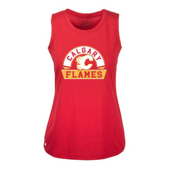 Calgary Flames Levelwear Women's Macy Banner Arch Tank Top - Red Tank Top
