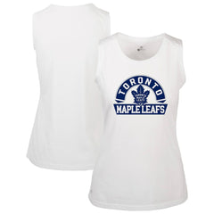 Toronto Maple Leafs Levelwear Women's Macy Banner Arch Tank Top - White Tank Top