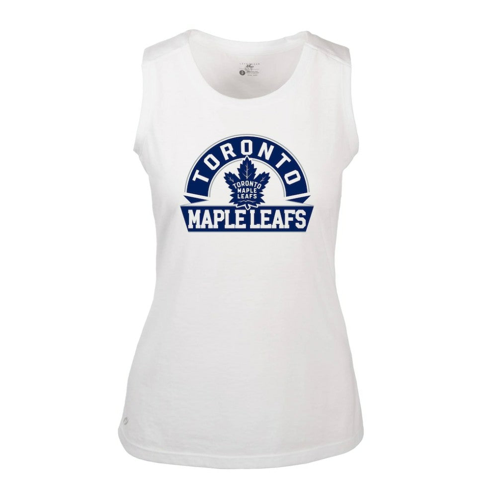 Toronto Maple Leafs Levelwear Women's Macy Banner Arch Tank Top - White Tank Top