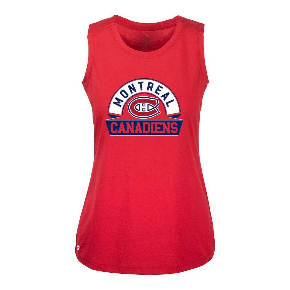 Montreal Canadiens Levelwear Women's Macy Banner Arch Tank Top - Red Tank Top