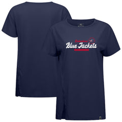 Columbus Blue Jackets Levelwear Women's Influx Monument T-Shirt - Navy T-shirts