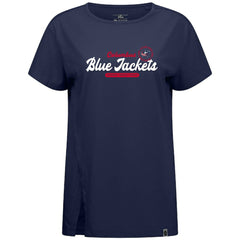Columbus Blue Jackets Levelwear Women's Influx Monument T-Shirt - Navy T-shirts