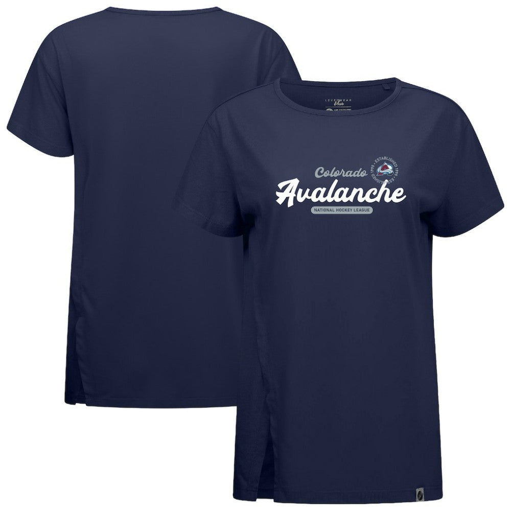 Colorado Avalanche Levelwear Women's Influx Monument T-Shirt - Navy T-shirts