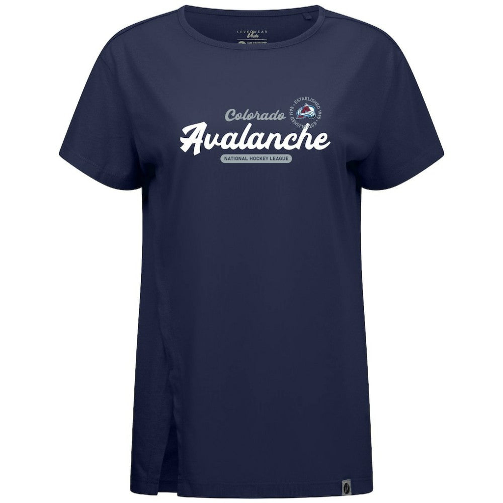Colorado Avalanche Levelwear Women's Influx Monument T-Shirt - Navy T-shirts