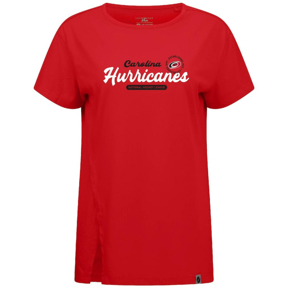 Carolina Hurricanes Levelwear Women's Influx Monument T-Shirt - Red T-shirts