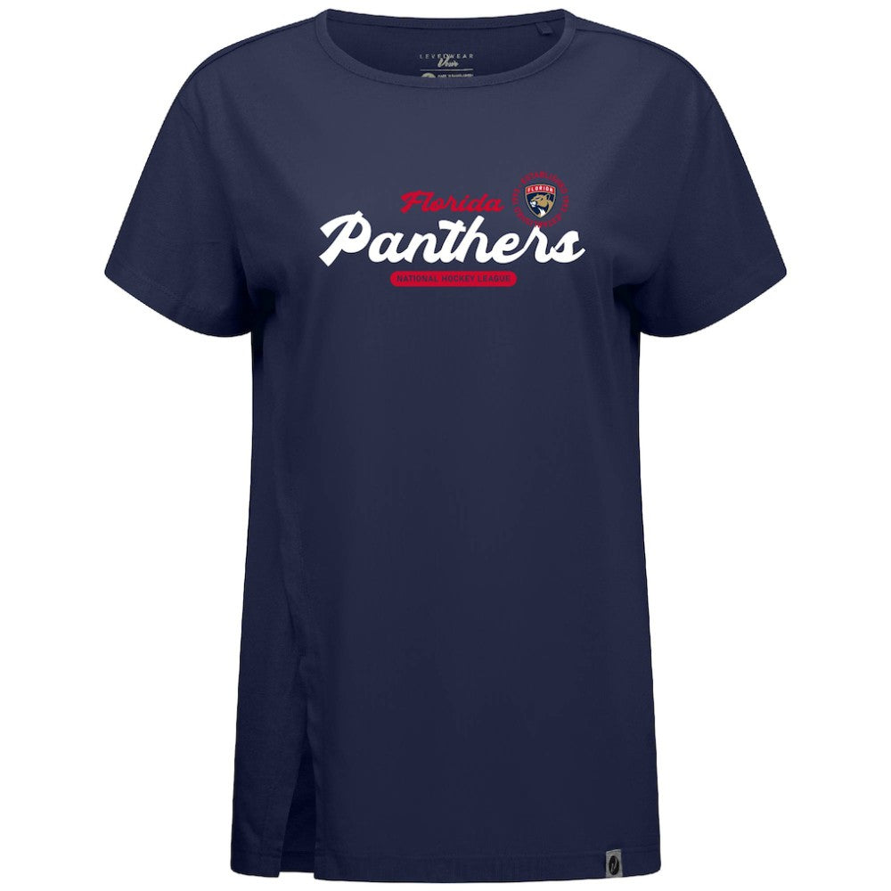 Florida Panthers Levelwear Women's Influx Monument T-Shirt - Navy T-shirts