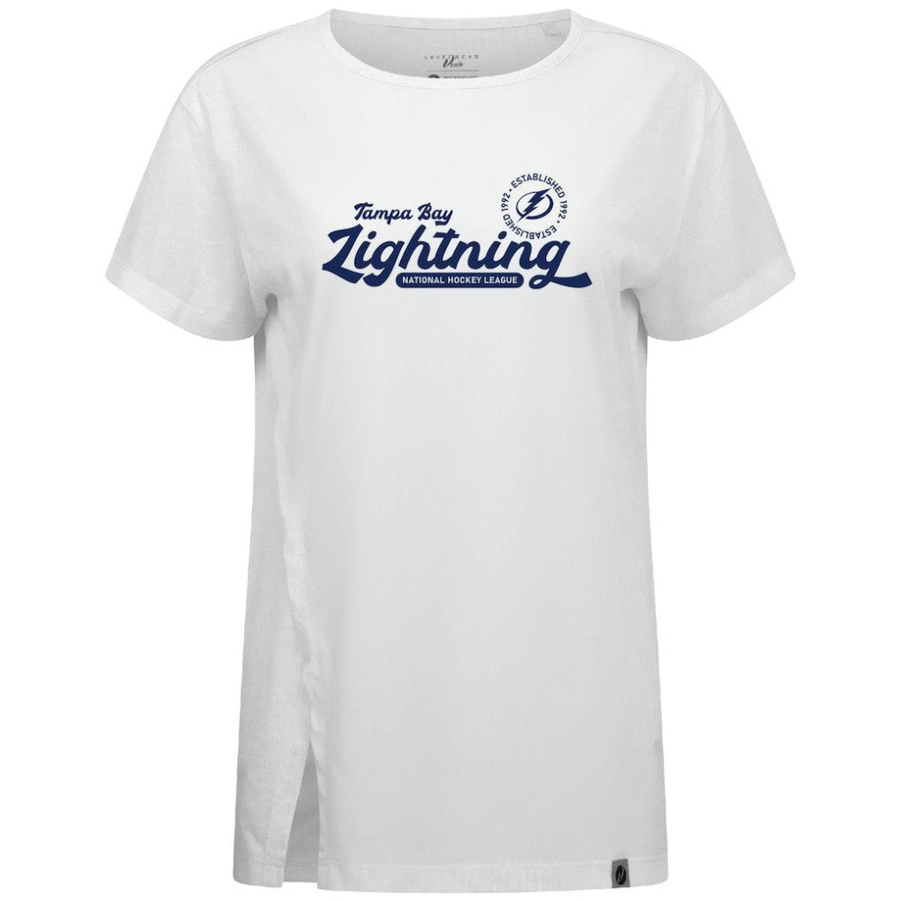 Tampa Bay Lightning Levelwear Women's Influx Monument T-Shirt - White T-shirts