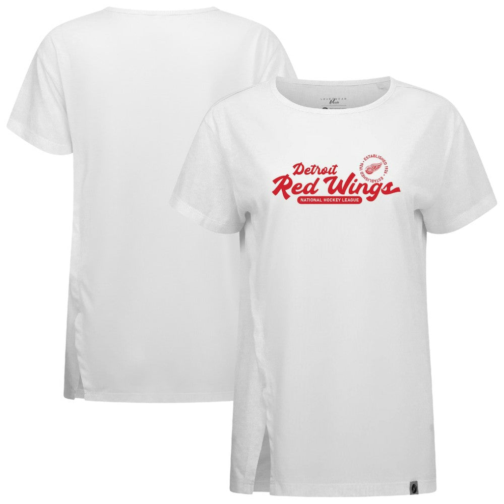 Detroit Red Wings Levelwear Women's Influx Monument T-Shirt - White T-shirts