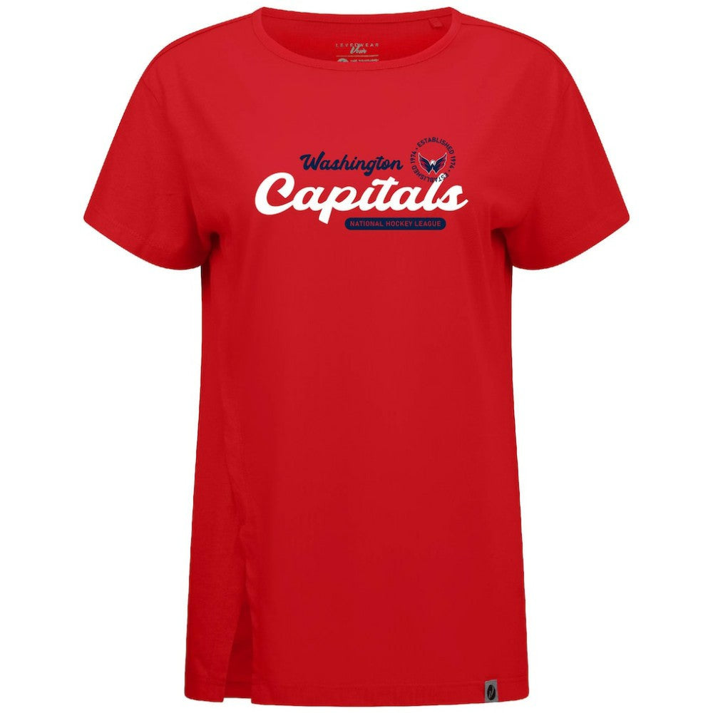 Washington Capitals Levelwear Women's Influx Monument T-Shirt - Red T-shirts