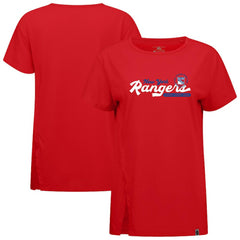 New York Rangers Levelwear Women's Influx Monument T-Shirt - Red T-shirts