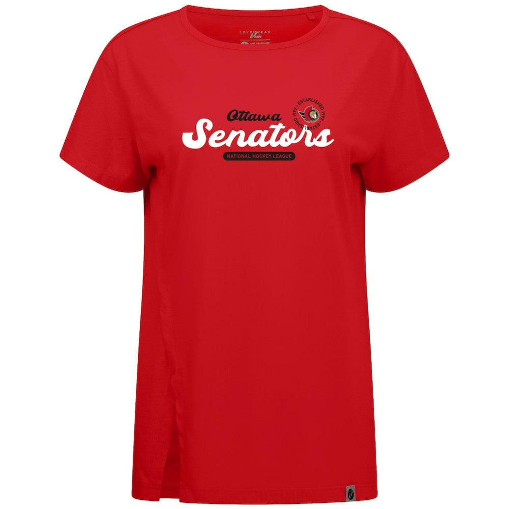 Ottawa Senators Levelwear Women's Influx Monument T-Shirt - Red T-shirts