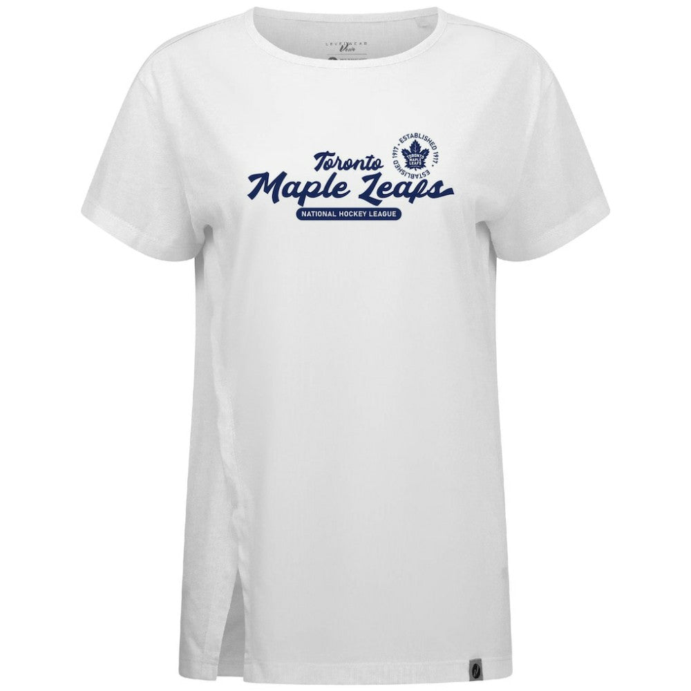 Toronto Maple Leafs Levelwear Women's Influx Monument T-Shirt - White T-shirts