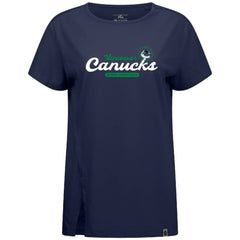 Vancouver Canucks Levelwear Women's Influx Monument T-Shirt - Navy T-shirts