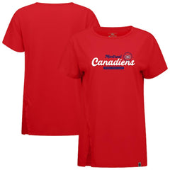 Montreal Canadiens Levelwear Women's Influx Monument T-Shirt - Red T-shirts
